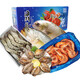 舟山海鮮禮盒端午中秋過(guò)年海鮮大禮包黃魚(yú)大蝦螃蟹禮盒送禮年貨 藍色禮盒凈重5.6斤
