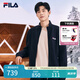 FILA 斐樂(lè)官方外套男秋冬時(shí)尚基礎(chǔ)休閑通勤立領(lǐng)針織上衣夾克男 傳奇藍(lán)-NV XL