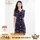喬萬尼連衣裙夏真絲桑蠶絲商場(chǎng)同款法式碎花EI2E770601 格桑花語(yǔ) XL
