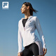 FILA 斐樂官方女士針織連帽外套2025夏新款健身運動涼感防曬上衣 玉石白-WT XL 175/92A/XL