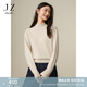 玖姿·安娜蔻簡約柔軟100羊毛半高領打底針織衫女冬款 杏色 XL