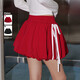 UNIFREE花苞短裙芭蕾風(fēng)辣妹A字高腰蓬蓬半身裙 安可拉紅 M 