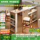 全友家居北歐原木風(fēng)餐邊柜入戶玄關(guān)柜客廳隔斷收納儲(chǔ)物置物柜子吧臺(tái)桌
