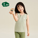 松山棉店兒童保暖背心秋冬男女童無袖打底寶寶內(nèi)衣【升級款】淺綠140