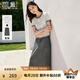 香影時尚休閑套裝裙女夏季2025新款工裝半身裙t恤兩件套整套穿搭 中灰 S 155/80A/85-95斤