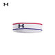 安德瑪（UNDERARMOUR）Performance情侶訓練運動(dòng)條紋頭帶1373118 白色100 均碼