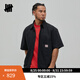 UNDEFEATED五條杠官方春季新品LOGO鉚釘牛仔工裝襯衫 黑色 XL
