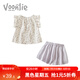 凡獵女童套裝夏裝2025新款兒童洋氣時髦小童衣服寶寶兩件套夏季潮 紫羅蘭 80 cm