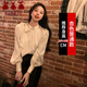 萬欣兒蝴蝶結白色襯衫女春秋季設計感小眾法式韓版襯衣小個子泡泡袖上衣杏色【常規(guī)版】M 建議90-100斤