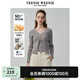 Teenie Weenie【原紗防曬】小熊淑女白色毛衣針織開(kāi)衫長(zhǎng)袖打底衫女空調(diào)衫 灰色 M (165)
