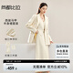 尚都比拉時(shí)尚西裝套裝女春秋款通勤西服外套馬甲A字裙子三件套 燕麥色 L