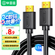 畢亞茲 HDMI線2.0版 4K數(shù)字高清線 0.5米 3D視頻線工程級(jí)50cm 筆記本電腦機(jī)頂盒接電視顯示器數(shù)據(jù)連接線