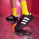 阿迪達(dá)斯 （adidas）三葉草女鞋板鞋 夏季新品時(shí)尚潮流貝殼頭休閑鞋低幫小白鞋運(yùn)動(dòng)鞋 黑色金標(biāo)貝殼頭 36.5 (225mm)