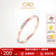 CRD克徠帝【現貨閃發(fā)】18K玫瑰金鉆石戒指彩金指環(huán)女鉆戒 【Q00619BR】18K玫瑰金鉆戒