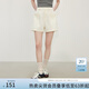 范思藍恩純棉夏季休閑短褲女2025新款寬松百搭外穿通勤褲子2472 米杏色 L