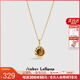 Amber Lollipop虎眼石項鏈女士小眾高級鎖骨鏈頸鏈生日七夕情人節(jié)禮物送女友老婆 棕色-焦糖咖啡