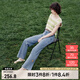 ONLY夏季涼感冰氧酷高腰顯瘦直筒褲牛仔褲女|124232025 J33 350水洗牛仔藍(lán) M (165) M褲長減短