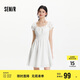 森馬（Semir）連衣裙女收腰蝴蝶結(jié)少女感2025夏俏皮木耳邊方領(lǐng)短裙109325114007
