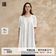 播韓系懸垂感連衣裙女商場同款氣質優(yōu)雅中長款A字裙BDR2LD0644 W40本白 M