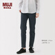 無(wú)印良品（MUJI）女式 彈力牛仔修身直筒褲 女款牛仔褲子長(zhǎng)褲25年春季丹寧回潮 深藏青色 27 (165/68A)