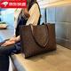 酷奇袋鼠大包包女2023七夕情人節托特包百搭手提大包女士單肩包公文包 咖啡色 