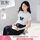 香影白色正肩t恤女短袖2025夏季新款重工蝴蝶亮片刺繡設(shè)計(jì)感上衣 白色 M 160/84A/95-110斤