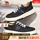 駱駝（CAMEL）新款輕便舒適休閑鞋厚底軟彈帆布鞋 G14S070101 黑色 41