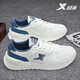特步（XTEP）男鞋夏季透氣復古鞋2026新款網(wǎng)面男士軟底舒適運動(dòng)鞋學(xué)生跑步鞋男 帆白/灰黛藍 43