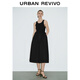 UR2025夏季新款女裝設計感拼接垂感圓領(lǐng)無(wú)袖連衣裙UWM750056