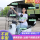 貝初眾電動(dòng)車雨棚電瓶車摩托車遮雨棚可拆卸折疊伸縮防雨罩防曬擋雨傘 【后視鏡款】黑麥穗-加粗支架 車型通用黑膠遮光可開窗