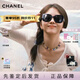 香奈兒（Chanel）墨鏡 時(shí)尚氣質(zhì)百搭品牌logo個(gè)性全框太陽(yáng)眼鏡 明星同款節日送禮 黑色CH5422B-1026S4  (譚松韻同款） 防紫外線(xiàn)（UVA/UVB）