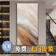 云纖歌高級感入戶玄關裝飾畫現(xiàn)代簡約走廊過道掛畫玄關抽象藝術客廳壁畫 A 50*100 摩登黑（鋁合金拉絲畫框） 原彩高清納米微噴（美院專業(yè)油畫布）