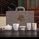 Sonwibumn高檔景德鎮功夫茶具套裝高端經(jīng)典浮雕陶瓷羊脂玉白瓷家用辦公禮盒 羊脂玉浮雕 龍西施壺+6杯+公杯+