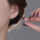 蔓笙S999足銀雪花螺絲耳鉤女小眾設計感耳環(huán)養耳免摘耳釘兩個(gè)耳洞飾品 S999足銀雪花螺絲耳鉤【兩只裝】