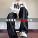 閎風(fēng)美式扎染休閑褲子男款秋季高街vibe闊腿衛(wèi)褲寬松顯瘦直筒運(yùn)動(dòng)長(zhǎng)褲 黑色 XL 建議(126-140斤)
