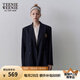Teenie Weenie小熊西裝外套女春季休閑學(xué)院風(fēng)中長(zhǎng)款輕商務(wù)時(shí)尚簡(jiǎn)約西裝外套女 藏青色 S (160)