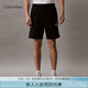Calvin Klein Jeans夏季男士字母疊印ck松緊腰純棉休閑運(yùn)動針織短褲J324250 BEH-太空黑 L
