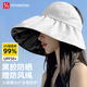 FitonTon遮陽帽女防曬帽太陽帽夏季漁夫帽涼帽加寬帽檐透氣戶外百搭運動帽