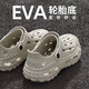 鉑吶苓厚底洞洞鞋男夏季運(yùn)動(dòng)防滑涉水溯溪鞋戶外開(kāi)車釣魚涼鞋男外穿 橡皮灰【二代升級(jí)包跟款】 42 【標(biāo)準(zhǔn)碼】