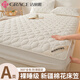 潔麗雅 GRACE100%新疆棉花填充純棉床笠10A抗菌A類(lèi)床罩床單床墊套防滑保護套 嫻雅-白【A類(lèi)抗菌100%純棉】 180cm*200cm 【單床笠】