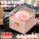 巴適七夕禮物盒永生花旋轉(zhuǎn)驚喜盒子翻轉(zhuǎn)戒指盒求婚表白項鏈魔術首飾盒 【七倉發(fā)貨 真永生花】 粉色禮盒+禮袋 【一鍵自動翻轉(zhuǎn)】可放項鏈&戒指