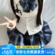 蘿美醬jk制服原創(chuàng)純欲風(fēng)夏季辣妹性感套裝學(xué)院風(fēng)女超短JK百褶裙收腰顯瘦 短袖純欲襯衫+銀河42cm+結(jié)胸牌 S 【建議80-95斤】