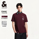 杰克·瓊斯（JACK&JONES）25年衣服男裝短袖t恤男士夏季【涼感】華夫格潮流3D印花高端半袖 E16酒紅色 M