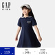 GAP【大小童同款】女童2025春季新款海軍領(lǐng)連衣裙兒童裝676108