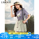 lagogo【輕戶外】舒適工裝裙褲女拉谷谷2025年夏季新款寬松短褲 卡其綠 L