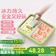 志高（CHIGO）炒酸奶機冰淇淋機家用炒冰機兒童DIY制冰機器家用自制炒奶冰炒冰板炒冰激凌網(wǎng)紅炒冰盤神器 薄荷綠 鴛鴦盤帶蓋【26*21CM】304 送冰鏟
