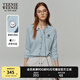 Teenie Weenie小熊針織開衫2025年春夏新款學院風高智感圓領(lǐng)毛衣外套女空調(diào)衫 淺藍色 M