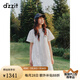DZZIT地素連衣裙2025夏季新款娃娃領(lǐng)花邊白色短袖裙子女3J2O4391B 白色 XS
