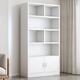 紀辰書(shū)架落地置物架靠墻書(shū)柜客廳多功能家用儲物柜子辦公室簡(jiǎn)易收納柜 二柜門(mén)丨暖白色60*24*180