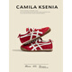 CAMILA KSENIA爆款德訓(xùn)鞋女2025年新款夏季休閑運(yùn)動(dòng)鞋百搭真皮復(fù)古時(shí)尚阿甘鞋子 紅色 36